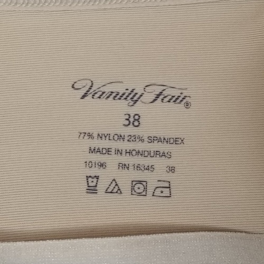 Vanity Fair Beige Body Fresh V-Neck Nightgown / Full Slip, Size 38 - Picture 3 of 3
